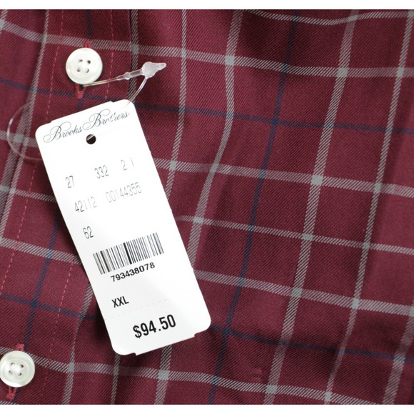 Brooks Brothers Shirt Mens Size XXL 100% Cotton Check Button-Down Regent - Picture 6 of 8